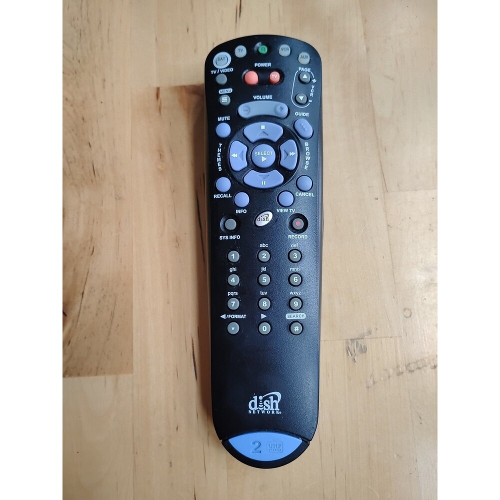 Dish Network 4.4 IR/UHF Pro Remote Control 155154 Blue 2 Key EchoStar TV Tested